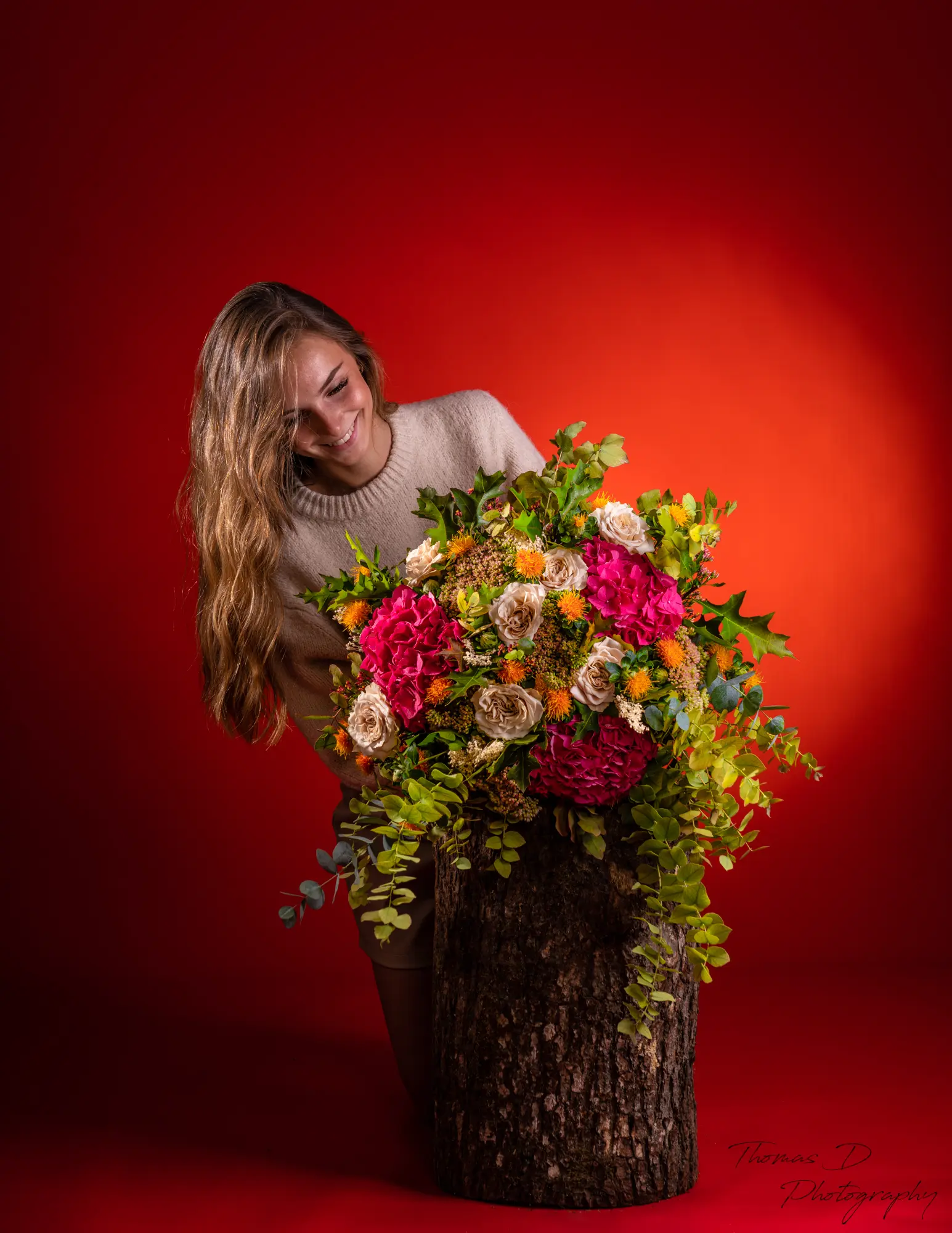 Thomas D Photographe - Femme avec des fleurs